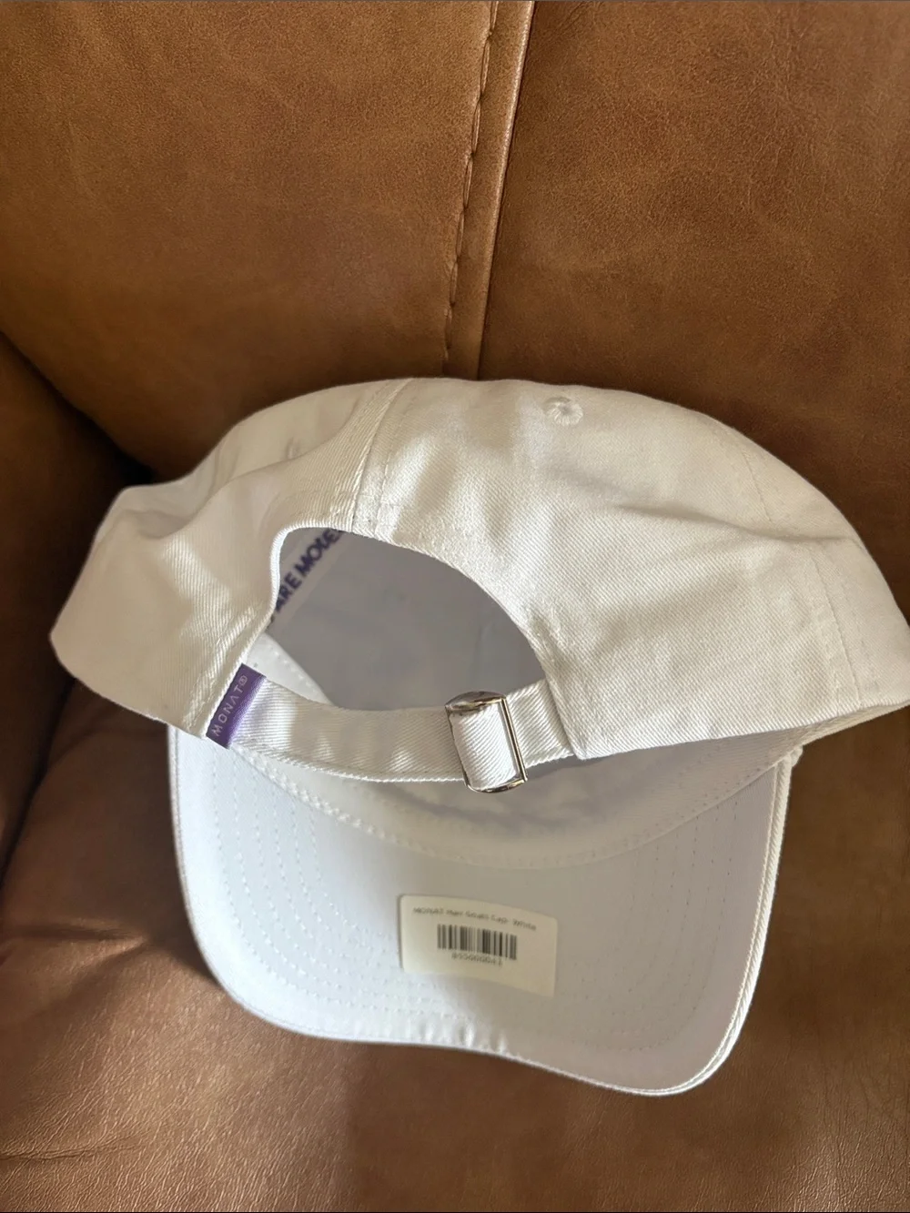 Kids White Baseball Cap with #HAIRGOALS Embroidery